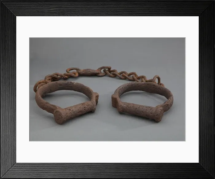Framed Print : Shackles, before 1860. Creator: Unknown Framed Print : Shackles, before 1860. Creator: Unknown
