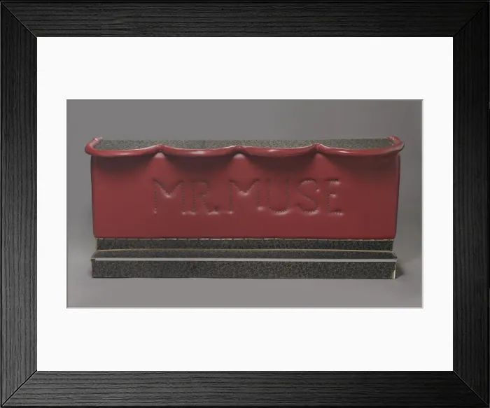 Framed Print : Bar counter from Muse Bar, the home bar of Isaiah Muse, 1970s. Creator: Unknown Framed Print : Bar counter from Muse Bar, the home bar of Isaiah Muse, 1970s. Creator: Unknown