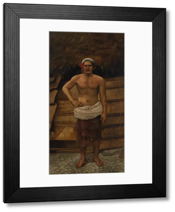 Framed Print : Samoan Man, ca. 1885-1899. Creator: Antonio Zeno Shindler Framed Print : Samoan Man, ca. 1885-1899. Creator: Antonio Zeno Shindler