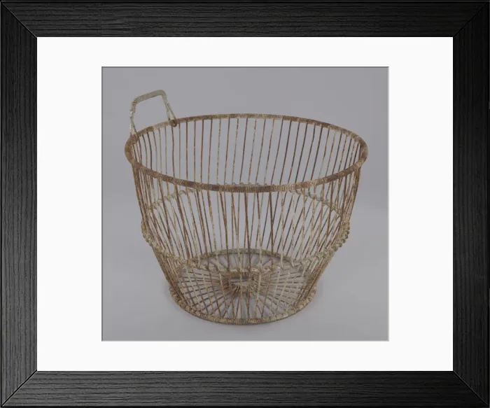 Framed Print : Wire oyster basket, 20th century. Creator: Unknown Framed Print : Wire oyster basket, 20th century. Creator: Unknown