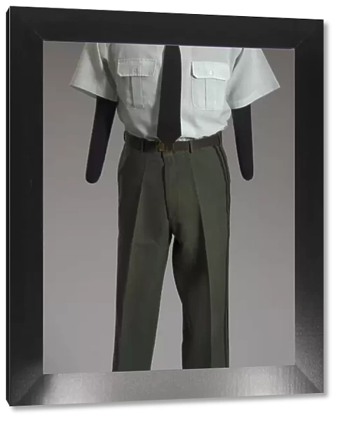 US Army green service uniform pants worn by Colin L. Powell, 1989-1993