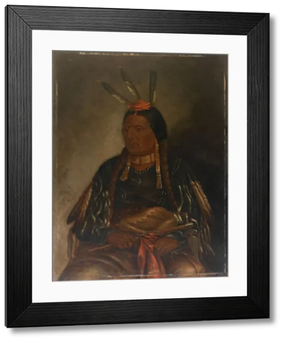 Framed Print : Che-tan-ce-ta (Yellow Hawk), ca. 1887. Creator: Antonio Zeno Shindler Framed Print : Che-tan-ce-ta (Yellow Hawk), ca. 1887. Creator: Antonio Zeno Shindler