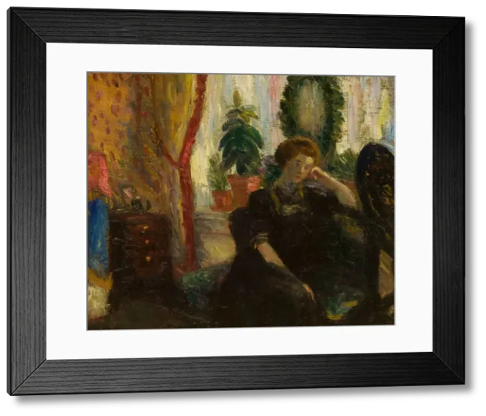 Framed Print : The Artists Wife, c. 1905. Creator: William James Glackens Framed Print : The Artists Wife, c. 1905. Creator: William James Glackens