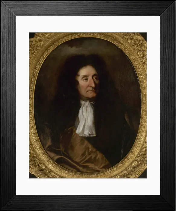 Framed Print : Portrait of Jean de La Fontaine (1621-1695), c. 1680. Creator: Rigaud Framed Print : Portrait of Jean de La Fontaine (1621-1695), c. 1680. Creator: Rigaud