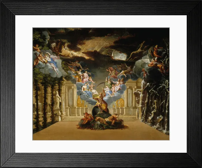 Framed Print : Stage design for the Prologue of the Tragedie lyrique Atys Framed Print : Stage design for the Prologue of the Tragedie lyrique Atys