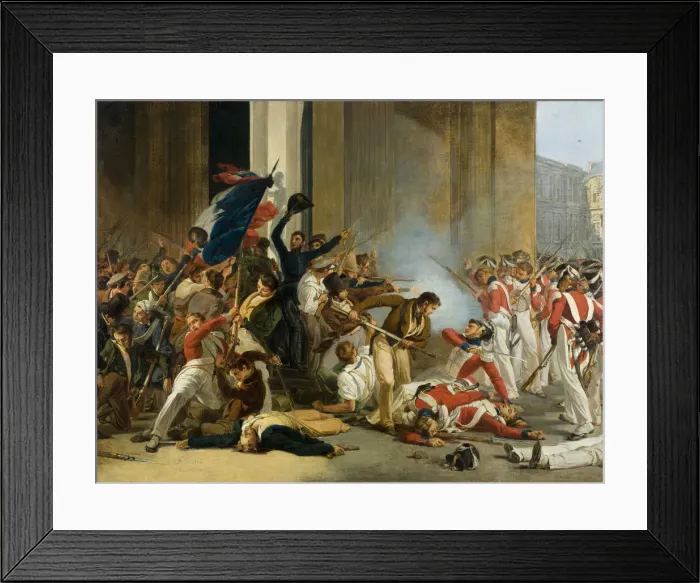Framed Print : Taking the Louvre, July 29, 1830. Massacre of the Swiss Guards, c. 1832 Framed Print : Taking the Louvre, July 29, 1830. Massacre of the Swiss Guards, c. 1832