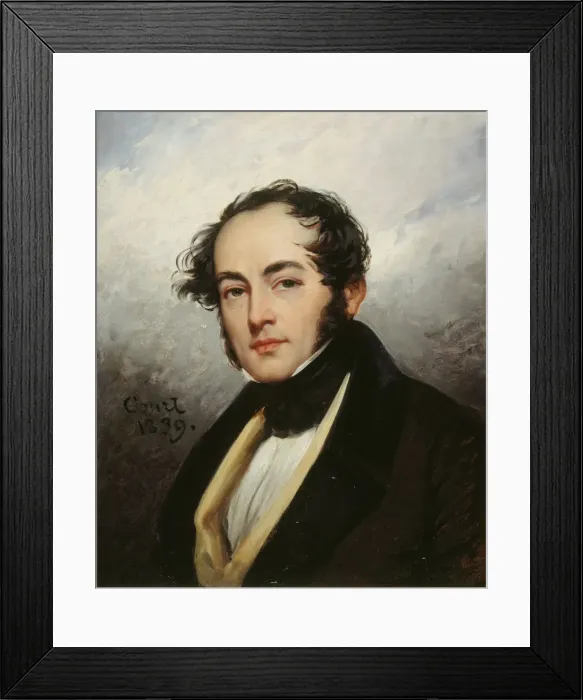 Framed Print : Portrait of Paul de Kock (1793-1871), 1839. Creator: Court Framed Print : Portrait of Paul de Kock (1793-1871), 1839. Creator: Court