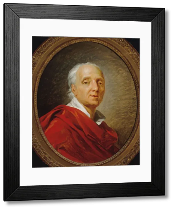 Framed Print : Portrait of Denis Diderot (1713-1784), 1784. Creator: Berthelemy