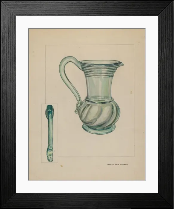 Framed Print : Glass Pitcher, c. 1937. Creator: Francis Law Durand Framed Print : Glass Pitcher, c. 1937. Creator: Francis Law Durand
