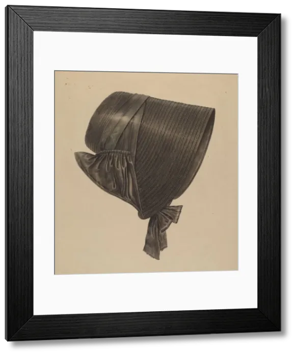 Framed Print : Straw Bonnet, c. 1938. Creator: Francis Law Durand Framed Print : Straw Bonnet, c. 1938. Creator: Francis Law Durand