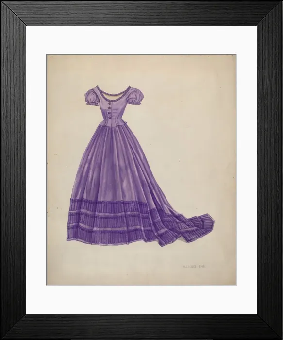 Framed Print : Dress, 1935 / 1942. Creator: Florence Earl Framed Print : Dress, 1935 / 1942. Creator: Florence Earl