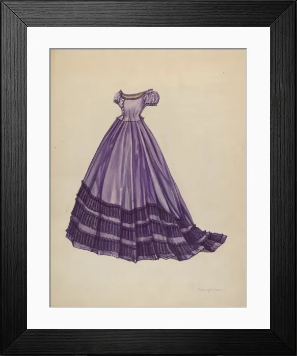 Framed Print : Dress, c. 1938. Creator: Florence Earl Framed Print : Dress, c. 1938. Creator: Florence Earl