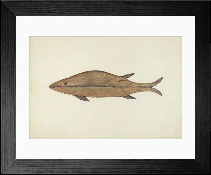 Framed Print : Fish Weather Vane, c. 1938. Creator: Frances Matsubara Framed Print : Fish Weather Vane, c. 1938. Creator: Frances Matsubara