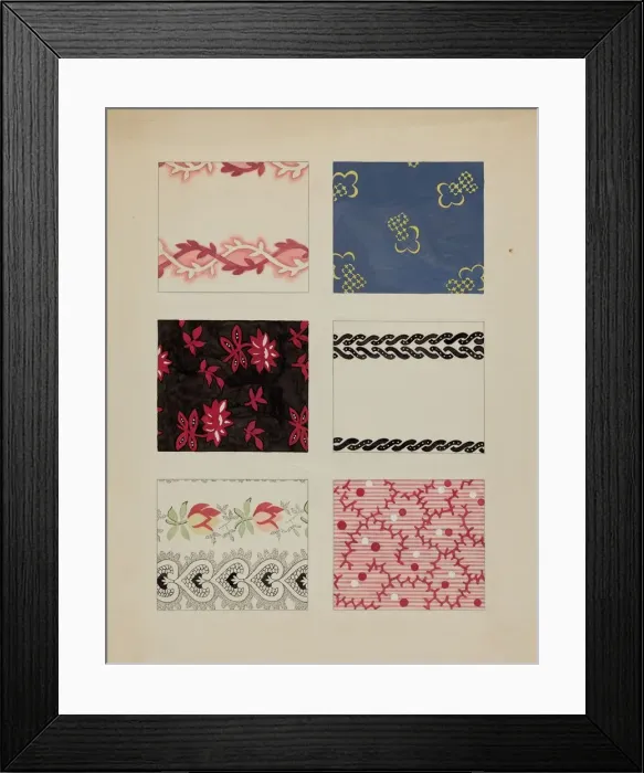 Framed Print : Materials from Quilt, c. 1936. Creator: Dorothy Posten Framed Print : Materials from Quilt, c. 1936. Creator: Dorothy Posten