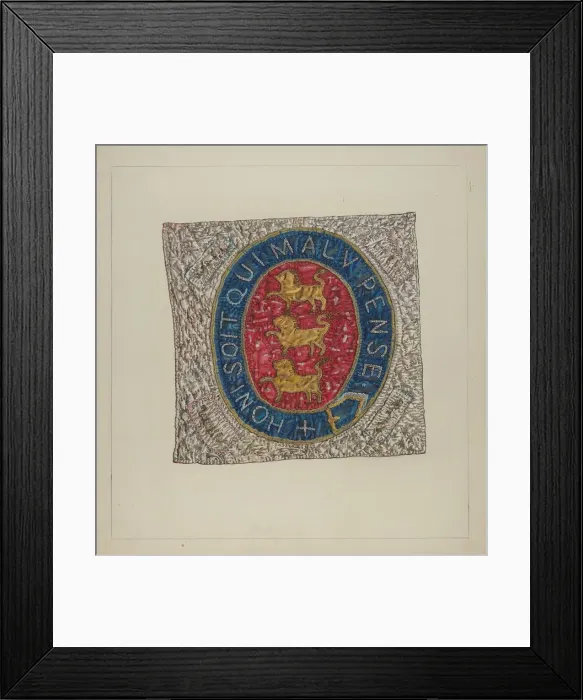 Framed Print : Friendship Quilt Block, 1935 / 1942. Creator: Florence Truelson Framed Print : Friendship Quilt Block, 1935 / 1942. Creator: Florence Truelson