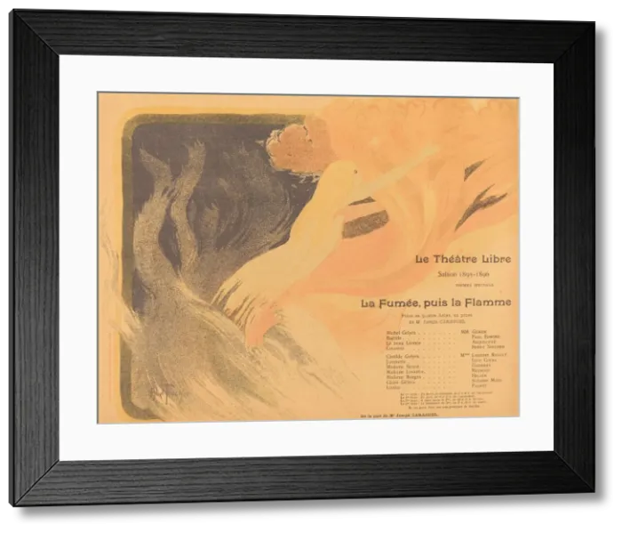 Framed Print : Le Theatre Libre: La Fumee, puis la Flamme, 1895 Framed Print : Le Theatre Libre: La Fumee, puis la Flamme, 1895