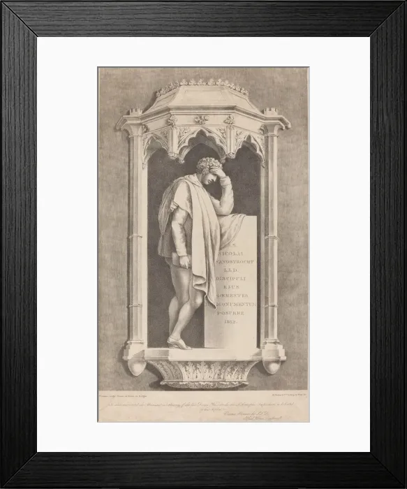Framed Print : Monument to Nicolai Wanostrocht, 1822. Creator: Agostino Aglio Framed Print : Monument to Nicolai Wanostrocht, 1822. Creator: Agostino Aglio
