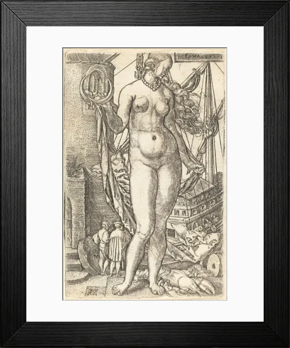 Framed Print : Luna, 1533. Creator: Heinrich Aldegrever Framed Print : Luna, 1533. Creator: Heinrich Aldegrever
