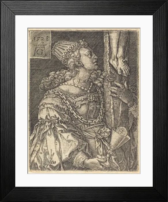 Framed Print : Faith, 1528. Creator: Heinrich Aldegrever Framed Print : Faith, 1528. Creator: Heinrich Aldegrever