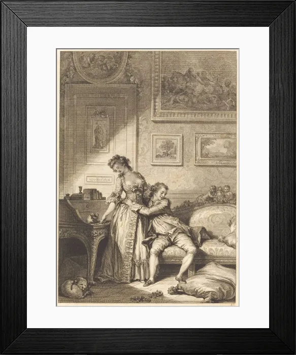 Framed Print : A femme avare, galant escroc. Creators: Antoine Jean Duclos, Jacques Aliamet Framed Print : A femme avare, galant escroc. Creators: Antoine Jean Duclos, Jacques Aliamet