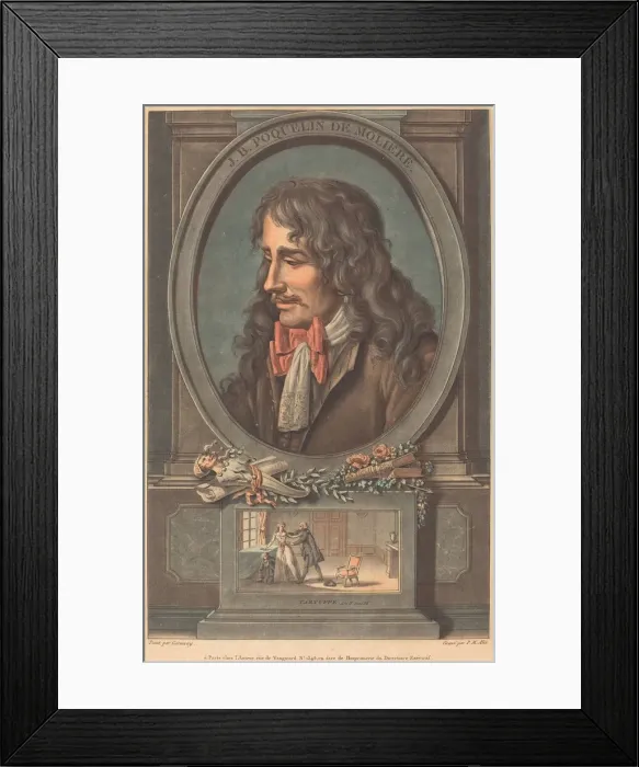 Framed Print : J. B. Poquelin de Moliere. Creator: Pierre Michel Alix Framed Print : J. B. Poquelin de Moliere. Creator: Pierre Michel Alix