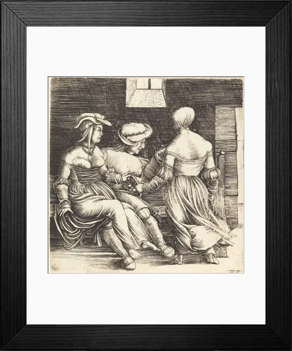 Framed Print : Young Man and Maids, 1506. Creator: Erhard Altdorfer Framed Print : Young Man and Maids, 1506. Creator: Erhard Altdorfer