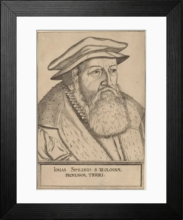 Framed Print : Josias Simler. Creator: Jost Ammon Framed Print : Josias Simler. Creator: Jost Ammon