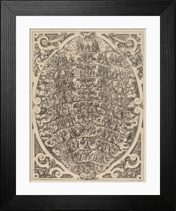 Framed Print : The Hierarchy of the Heavens. Creator: Jost Ammon Framed Print : The Hierarchy of the Heavens. Creator: Jost Ammon