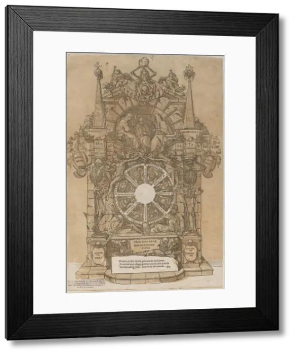 Framed Print : Allegory on Death. Creator: Andrea Andreani Framed Print : Allegory on Death. Creator: Andrea Andreani
