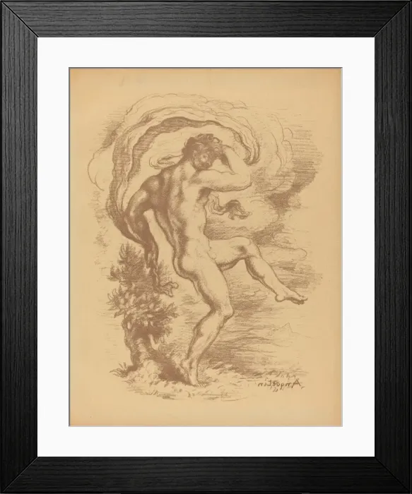 Framed Print : Dancing Nude, 1897. Creator: Louis Anquetin Framed Print : Dancing Nude, 1897. Creator: Louis Anquetin