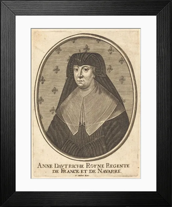 Framed Print : Anne of Austria. Creator: Pierre Aubry Framed Print : Anne of Austria. Creator: Pierre Aubry