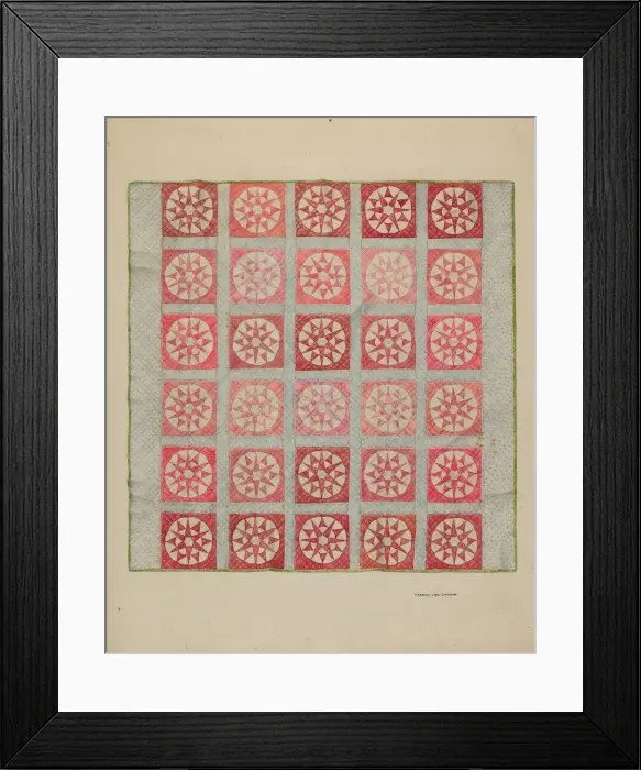 Framed Print : Quilt, c. 1937. Creator: Francis Law Durand Framed Print : Quilt, c. 1937. Creator: Francis Law Durand