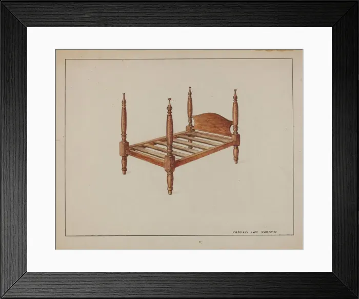 Framed Print : Dolls Bed, 1935 / 1942. Creator: Francis Law Durand Framed Print : Dolls Bed, 1935 / 1942. Creator: Francis Law Durand