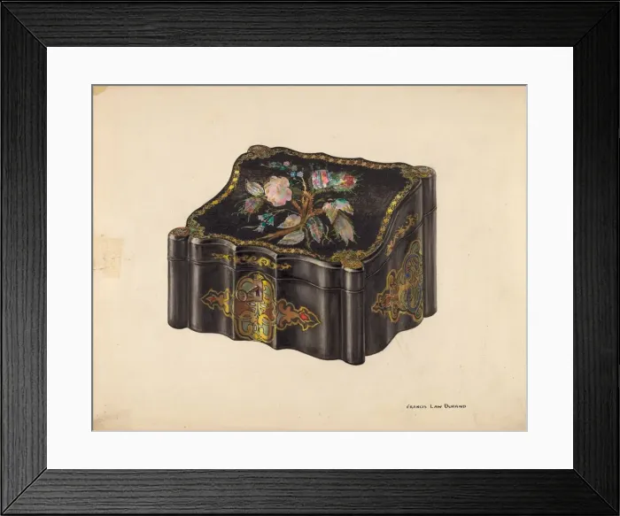 Framed Print : Game Box (For Poker Chips), c. 1939. Creator: Francis Law Durand Framed Print : Game Box (For Poker Chips), c. 1939. Creator: Francis Law Durand