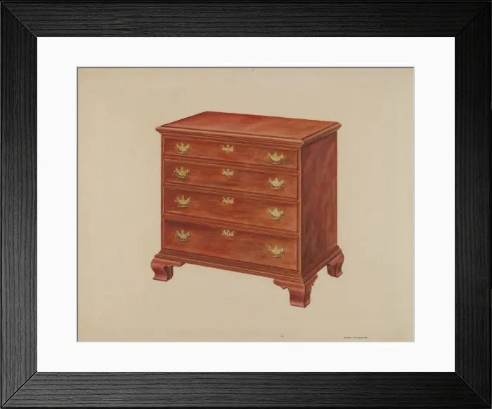 Framed Print : Chest of Drawers, c. 1937. Creator: Francis Law Durand Framed Print : Chest of Drawers, c. 1937. Creator: Francis Law Durand
