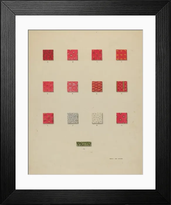 Framed Print : Quilt Patches, c. 1937. Creator: Francis Law Durand Framed Print : Quilt Patches, c. 1937. Creator: Francis Law Durand