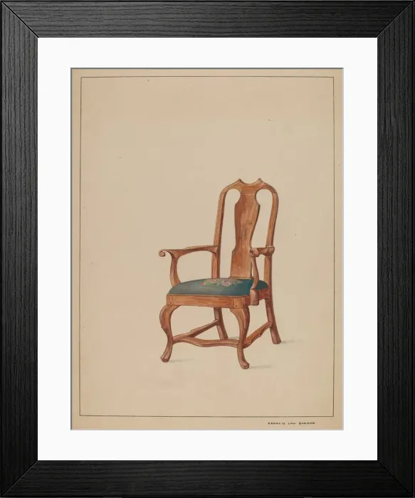 Framed Print : Chair, c. 1937. Creator: Francis Law Durand Framed Print : Chair, c. 1937. Creator: Francis Law Durand