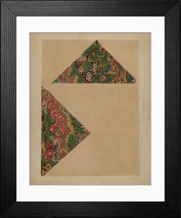 Framed Print : Historical Printed Textile, c. 1940. Creator: Dorothy Dwin Framed Print : Historical Printed Textile, c. 1940. Creator: Dorothy Dwin