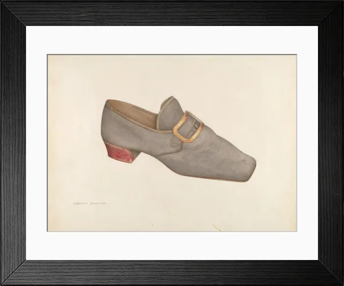 Framed Print : Mans Shoe, 1941. Creator: Dorothy Dwin Framed Print : Mans Shoe, 1941. Creator: Dorothy Dwin