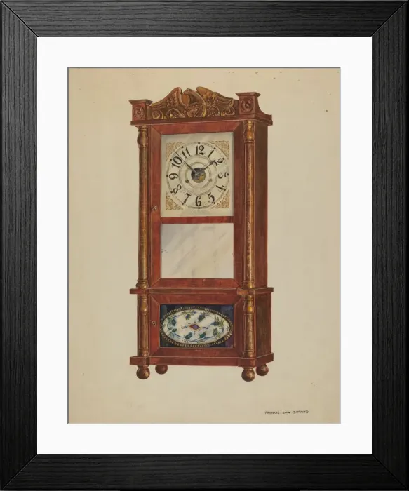 Framed Print : Shelf Clock, 1935  /  1942. Creator: Francis Law Durand