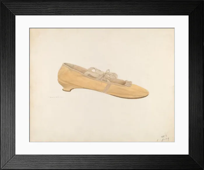 Framed Print : Slipper, c. 1941. Creator: Dorothy Dwin Framed Print : Slipper, c. 1941. Creator: Dorothy Dwin