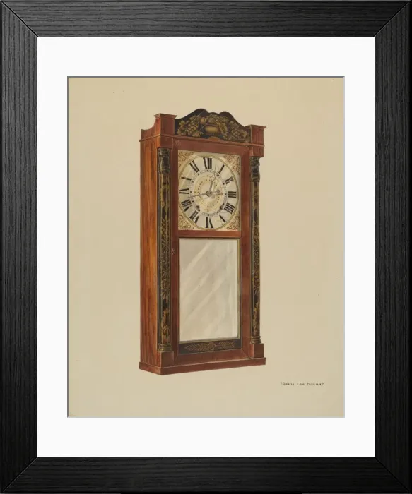 Framed Print : Mantel Clock, c. 1938. Creator: Francis Law Durand Framed Print : Mantel Clock, c. 1938. Creator: Francis Law Durand