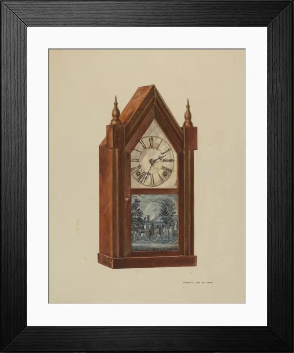 Framed Print : Steeple Clock, 1938. Creator: Francis Law Durand Framed Print : Steeple Clock, 1938. Creator: Francis Law Durand
