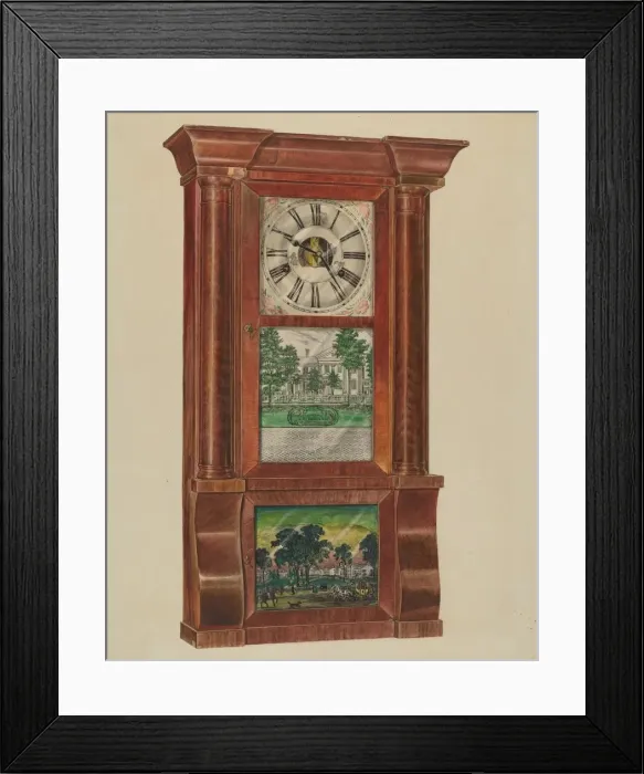 Framed Print : Mantel Clock, 1938. Creator: Francis Law Durand Framed Print : Mantel Clock, 1938. Creator: Francis Law Durand