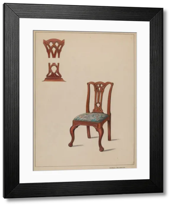 Framed Print : Chair, c. 1936. Creator: Francis Law Durand Framed Print : Chair, c. 1936. Creator: Francis Law Durand