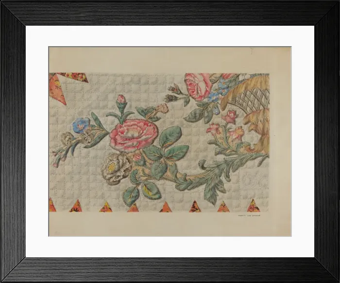 Framed Print : Quilt (Bed Coverlet), c. 1936. Creator: Francis Law Durand