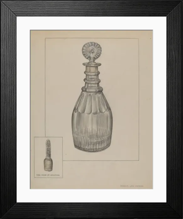 Framed Print : Decanter, c. 1937. Creator: Francis Law Durand Framed Print : Decanter, c. 1937. Creator: Francis Law Durand