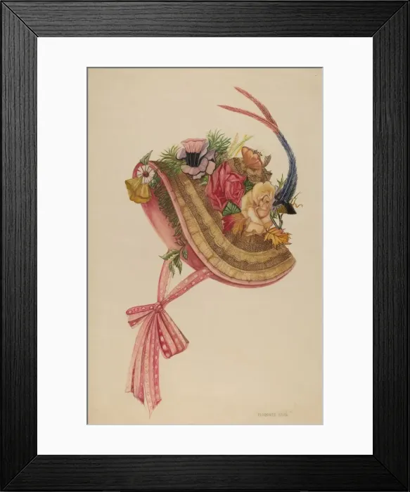 Framed Print : Bonnet, 1935 / 1942. Creator: Florence Earl Framed Print : Bonnet, 1935 / 1942. Creator: Florence Earl
