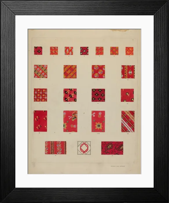 Framed Print : Printed Quilted Patches, 1935 / 1942. Creator: Francis Law Durand Framed Print : Printed Quilted Patches, 1935 / 1942. Creator: Francis Law Durand