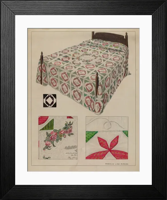 Framed Print : Quilt, 1935 / 1942. Creator: Francis Law Durand Framed Print : Quilt, 1935 / 1942. Creator: Francis Law Durand